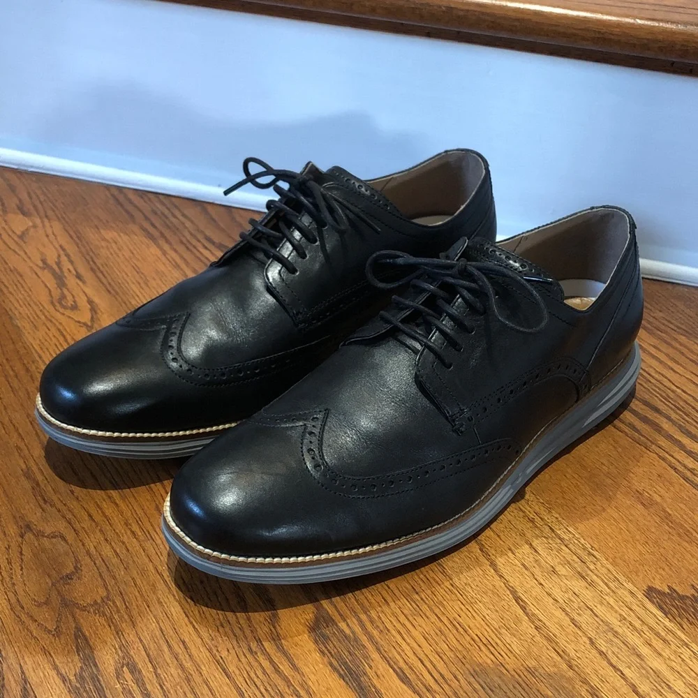 Cole Haan Men's ØriginalGrand Wingtip Oxford Leather Shoe Size 15W in Nice Shape